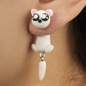 <span class=keywords><strong>Orecchini</strong></span> a Forma di Gatto Fatti a Mano in Stile Cartone Animato, Piercing in <span class=keywords><strong>Argilla</strong></span> <span class=keywords><strong>Polimerica</strong></span> - Product Image 3
