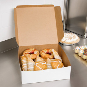 Cajas de Cartón para Punto de Venta Kraft con Ventana para Pastelería, Panadería, Donas, <span class=keywords><strong>Caja</strong></span> de Alimentos Fácil de Ensamblar - Product Image 6