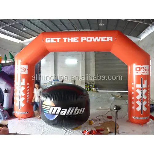 new fashion style orange color inflatable air arch, inflatable advertising arch inflatable archway entrance