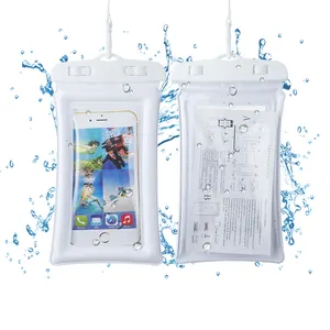 حار بيع العالمي للماء الهاتف المحمول حقيبة شفافة PVC حقيبة هاتف مقاومة للماء لفون ل سامسونج