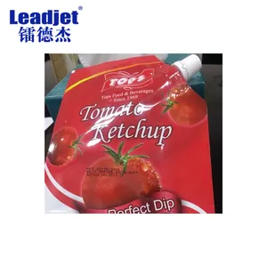 Leadjetスモールキャラクター連続日付ボトルバッチ日付コーディングマシン/パッキングマシン用大型ストックインクジェットプリンター