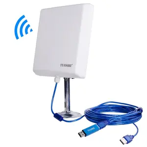 De largo alcance del receptor Wifi adaptador USB construido en 36dBi antena al aire libre usb 2,0 inalámbrico 802.11n conductor libre adaptador
