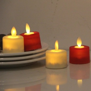 Indoor Decoration Plastic Battery Operated Votive Flameless Candle Set Moving Flame LED <strong>Tea</strong> <strong>Light</strong> - Product Image 2