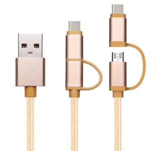 Fast <span class=keywords><strong>ชาร์จ</strong></span><span class=keywords><strong>2</strong></span> <span class=keywords><strong>In</strong></span> <span class=keywords><strong>1</strong></span> Micro USB Cable <span class=keywords><strong>Type</strong></span> <span class=keywords><strong>C</strong></span> ถักไนลอนข้อมูล Sync สำหรับ Samsung Android - Product Image 1