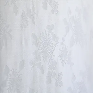 Gros Souci Parfumée Crêpe 33% soie 114cm largeur tissu jacquard blanc