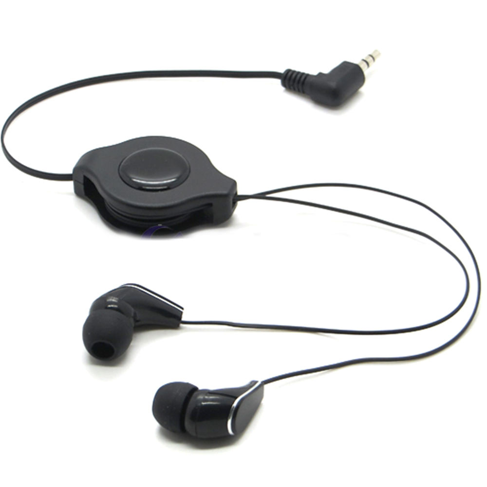 Headphones with Retractable Cord Tangle-Free Listening