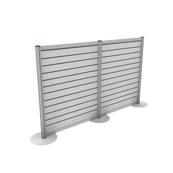 Draagbare Dubbelzijdig Aluminium Slatwall Met Stof Panel Goed Voor Winkel Display