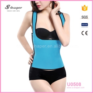 Camiseta ultradelgaza de neopreno para mujer, sudadera moldeadora de cuerpo sin mangas en blanco, transpirable de talla grande - Product Image 2