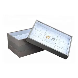 Tongxing özel mücevherat tepsi standı panelleri vitrin seti yüksek son PU üst üste takılabilir bilezik takı ekran tepsileri