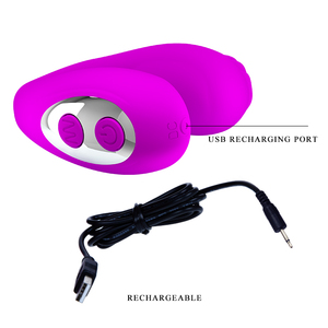 Vibrator tipe U 3 kecepatan untuk wanita, mainan seks dewasa Vibrator stimulasi g-spot dapat diisi ulang USB untuk pasangan - Product Image 6