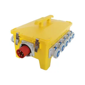 24 Way 3 phaseYellow Type IP67 Distribution MCB Board Mobile Waterproof Socket power distribution box equipment