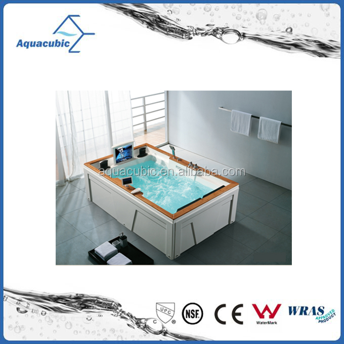 2016 date luxe haute qualité jet whirlpool baignoire de massage avec tv baignoire avec siège