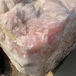 Cristal rosa de pedras penduradas, pedras naturais de quartzo cruzadas, cristal rosa de grande tamanho