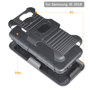 2017 caliente duro resistente Combo cinturón Clip híbrido armadura teléfono caso para <span class=keywords><strong>Samsung</strong></span> J6/<span class=keywords><strong>J8</strong></span> 2018 - Product Image 4