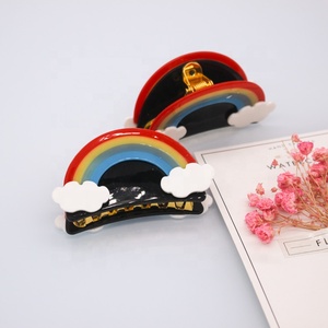 جميل اليابانية نمط الفك كليب قوس قزح سحابة المعادن مخلب شعر للبنات/النساء - Product Image 3