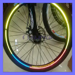 Fluorescent MTB Fahrrad Aufkleber Fahrrad Rad Reflektor Felge Licht Band