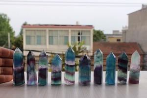 Venta al por mayor natural fluorita Arco Iris cristal puntos cuarzo varita - Product Image 2