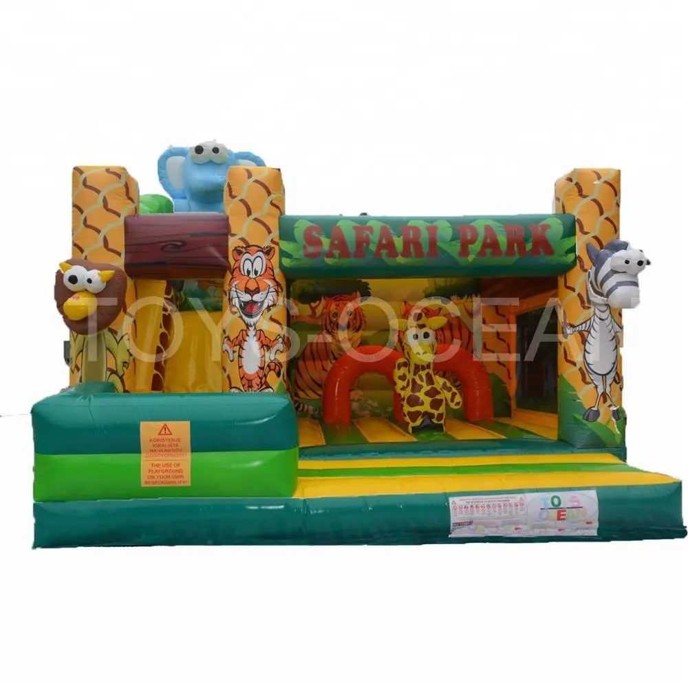 Inflatable Safari Park Bouncer Jumping Castle Amusement Park Games