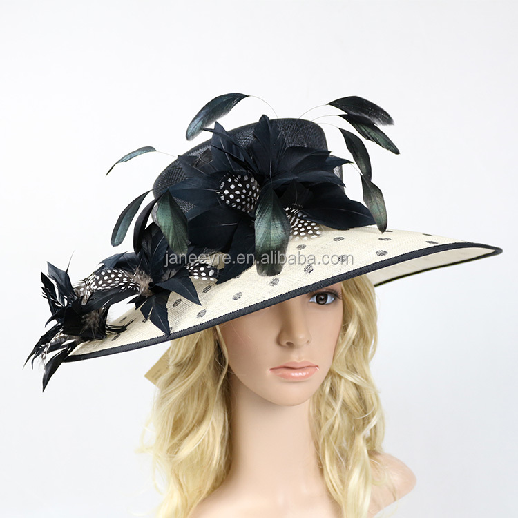 Официальная Свадебная шляпа Sinamay нового дизайна для матери невесты/жениха, шляпа для скачек аскота