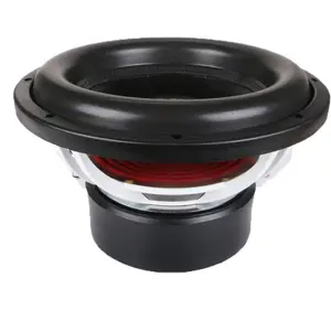 Caisson de basses professionnelle, 10/12 pouces, pour voiture, avec grande mousse surround, rouge, spider, 600w, rms, woofer - Product Image 1
