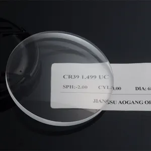 CR-39 1.499 UC 65MM加旧曲线成品单视觉光学，塑料，树脂透镜 (CE，ISO9001)