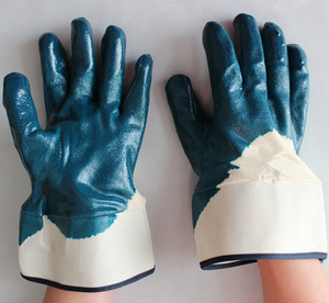 SECURITY glove nitrile blue plain 3/<span class=keywords><strong>4</strong></span> Musketeer type - Product Image 3