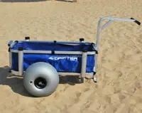 Aluminum Fishing Beach Cart with Balloon Wheel, 12 inch