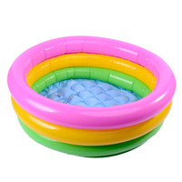 Maison famille enfants piscine pleine grandeur gonflable salon piscine enfants jardin arrière-cour arc-en-ciel 3 anneaux piscine gonflable