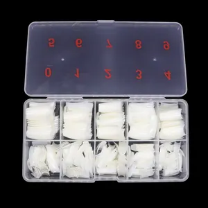 500 unids/pack uñas artificiales falsas de la cubierta completa profesional de uñas