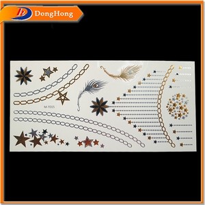 <span class=keywords><strong>Metal</strong></span> tatuaggio adesivi, metallico oro tatuaggio - Product Image 4