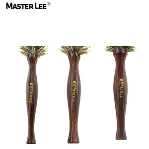 Masterlee Brand Wood Handle <strong>Round</strong> <strong>Brush</strong> Custom Wave Hair <strong>Brush</strong> Luxury Boar Bristle <strong>Brush</strong> - Product Image 4