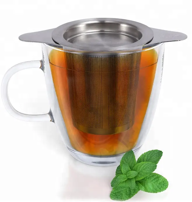 8 / 18 Stainless Steel Handling Tea Infuser Mesh Strainer and Trays with Large Capacity