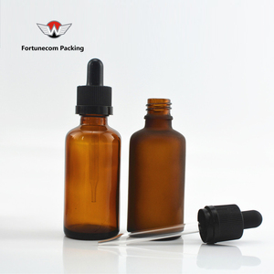 Essential Oil Glass Dropper Bottle 30ml 1oz <strong>Black</strong> Frosted Color Glass Cosmetic Bottle - Product Image 2