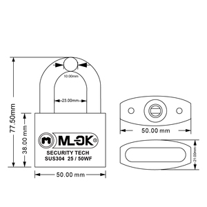 Candados Pequeños Anti-Corte de Acero Inoxidable MOK, Candados de Latón Resistentes a la Intemperie con Llave para Uso en Exteriores - Product Image 4