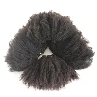 On Stock afro puff verworrene lockige haar für flechten 4b-4c natürliche unverarbeitete brasilianische reine remy Hair Weave
