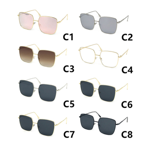 Jaspeer <span class=keywords><strong>Lunettes</strong></span> en métal gradient couleur polygone <span class=keywords><strong>vintage</strong></span> Surdimensionné <span class=keywords><strong>lunettes</strong></span> transparent plat miroir Carré <span class=keywords><strong>lunettes</strong></span> - Product Image 6