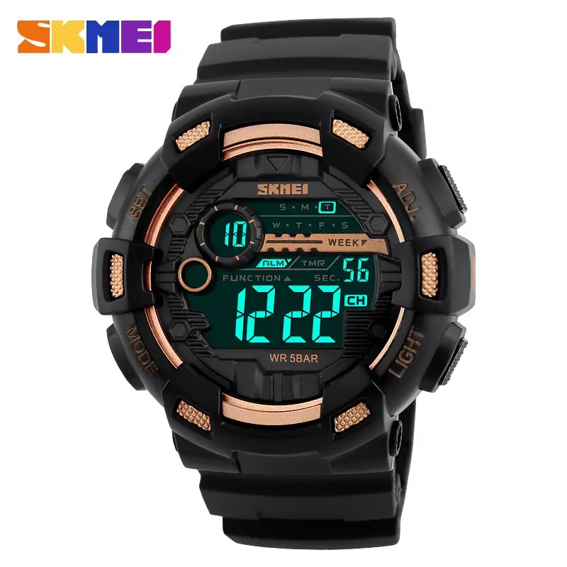SKMEI 1243 Men Digital Wristwatches Countdown Chronograph Watches Double Time Alarm Sport Watch 50M Waterproof Relogio Masculino