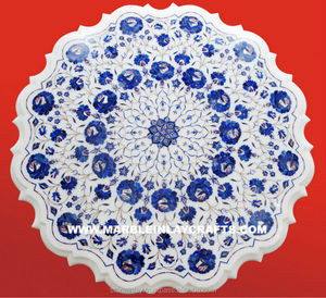 Stone Coffee Inlay <b>Table</b> Tops, Marble Coffee Inlay <b>Table</b> Top - Product Image 1