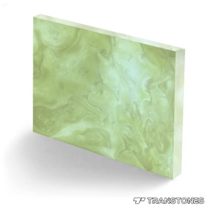 녹색 Alabaster 장 인공적인 녹색 벽면 Transtones 가짜 대리석 인공적인 돌 석판 4 년 ATH & UPR 6mm - 20mm - Product Image 5