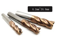 Fraise à bout carré en carbure monobloc HRC55 HRC65 à 4 cannelures pour acier D20*75*150*d20 HSS