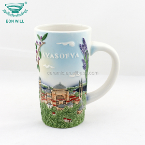 Nhiều Màu Hand Painted Các Loại Hình Tròn Gốm Lưu Niệm Cốc Cà Phê - Product Image 6