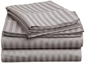 <span class=keywords><strong>Set</strong></span> di <span class=keywords><strong>Lenzuola</strong></span> di Lusso in Raso di Cotone 100% a Righe per Hotel di Dubai - Product Image 6