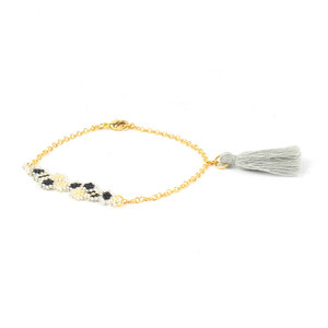 Estilo del verano diferentes colores pulsera de semillas de borla para niñas - Product Image 2