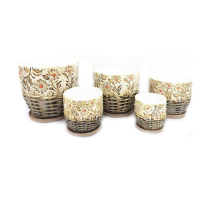 Hecho <span class=keywords><strong>a</strong></span> mano hogar Decoración jardín vertical <span class=keywords><strong>macetas</strong></span> de cerámica al aire libre <span class=keywords><strong>macetas</strong></span> con platillo - Product Image 4