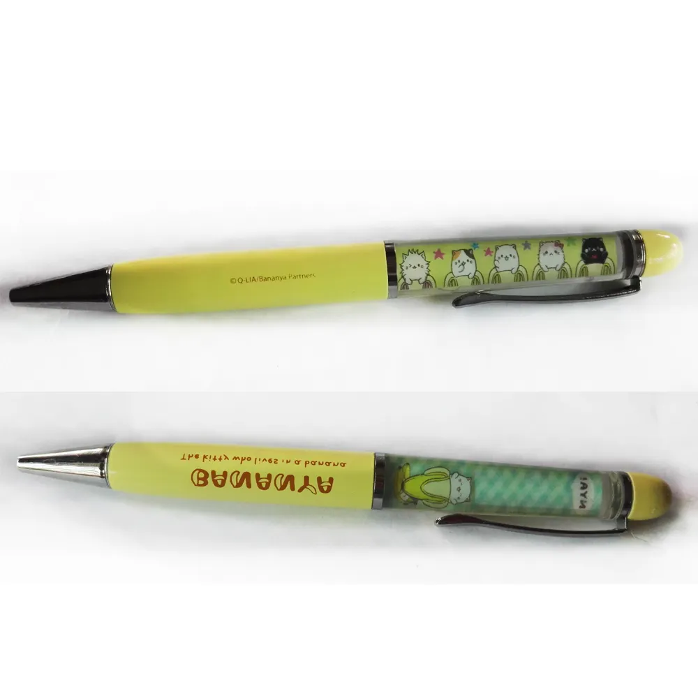 Schnelle benutzer definierte 2D Floater Liquid Floating Pens mit PVC Colour ful Print Aqua Pen für Werbung Werbe geschenke Artikel