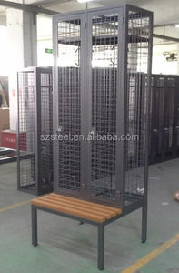 Metalen kast met mesh deuren industriële garderobe mesh <span class=keywords><strong>lockers</strong></span>