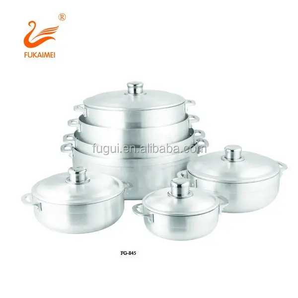 Caldera de aluminio pulido, olla de cocina con tapa de aluminio, Panamá, 20-42CM, gran oferta, utensilios de cocina