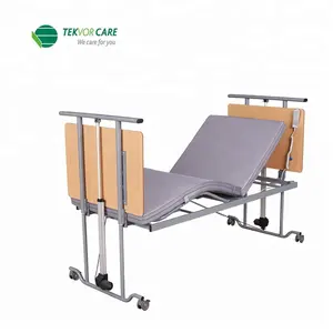 Tecforcare 5功能电动床Rentrol控制木材护理可调节床老年人家庭护理床