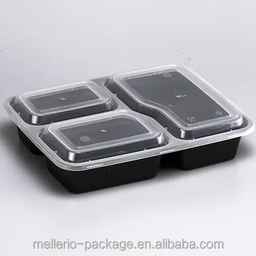 3 bölme mikrodalga gıda ambalaj kutuları