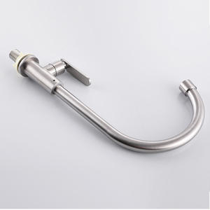 Pièces de robinet de tuyau d'eau froide unique en acier inoxydable <span class=keywords><strong>brosse</strong></span> Nickel évier de cuisine <span class=keywords><strong>pont</strong></span> lavage installation de robinet de cuisine - Product Image 3